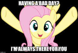 Size: 800x545 | Tagged: safe, fluttershy, pegasus, pony, bronybait, cute, incoming hug, looking at you, shyabetes, text