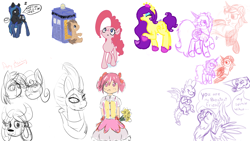 Size: 1920x1080 | Tagged: safe, artist:embroidered equations, artist:galinn-arts, artist:huffylime, artist:littlepony115, artist:m3g4p0n1, bon bon, dj pon-3, doctor whooves, gabby, pinkie pie, rarity, spike, sweetie drops, tempest shadow, vinyl scratch, yona, oc, oc:embroidered equations, oc:flutterby, oc:solar eclipse, oc:summer sunshine, griffon, human, pony, yak, anime, clothes, drawpile, drawpile disasters, female, flower, male, mare, mlpds, socks, stallion, stockings, thigh highs