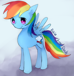 Size: 626x644 | Tagged: safe, artist:sea, derpibooru import, rainbow dash, pegasus, pony, female, mare, pixiv, solo