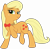 Size: 4706x4592 | Tagged: safe, artist:eruaneth, artist:willdrawforfood1, applejack, octavia melody, earth pony, pony, absurd resolution, alternate hairstyle, raised hoof, recolor, simple background, solo, tavified, transparent background, vector