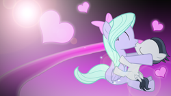 Size: 1920x1080 | Tagged: safe, derpibooru import, flitter, rumble, exploitable meme, female, flitterumble, foal, kissing, lighting, male, mare, meme, shipping, straight, straight shota, vector, wallpaper