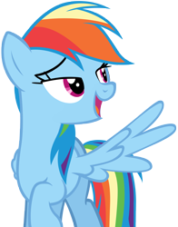 Size: 5563x7097 | Tagged: safe, artist:andoanimalia, derpibooru import, rainbow dash, pony, better together, equestria girls, spring breakdown, absurd resolution, open mouth, simple background, solo, transparent background, vector, waving, wing wave