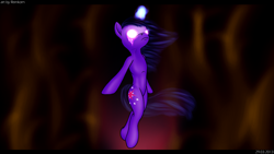 Size: 1920x1080 | Tagged: safe, artist:reinkorn, derpibooru import, twilight sparkle, glowing eyes, solo