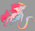 Size: 950x830 | Tagged: safe, artist:pinkablue, derpibooru import, pinkie pie, rainbow dash, earth pony, pegasus, pony, eyes closed, female, gray background, lesbian, mare, missing cutie mark, pinkiedash, shipping, simple background, smiling, underhoof