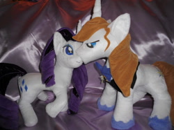 Size: 1500x1125 | Tagged: artist needed, safe, prince blueblood, rarity, female, irl, male, photo, plushie, rariblood, shipping, straight