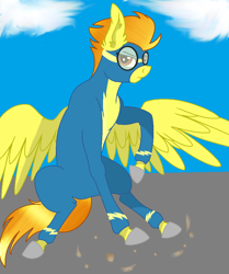 Size: 878x1052 | Tagged: safe, artist:neonaarts, derpibooru import, spitfire, clothes, solo, wonderbolts, wonderbolts uniform