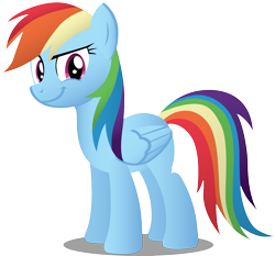 Size: 1358x1264 | Tagged: safe, artist:wraithx79, derpibooru import, rainbow dash, pegasus, pony, female, looking at you, mare, simple background, smiling, smirk, solo, transparent background