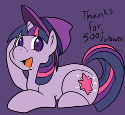 Size: 650x600 | Tagged: safe, artist:lustrous-dreams, derpibooru import, twilight sparkle, ask, ask filly twilight, filly, hat, solo, tumblr, younger