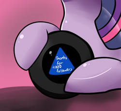 Size: 600x550 | Tagged: safe, artist:lustrous-dreams, derpibooru import, twilight sparkle, ask, ask filly twilight, filly, magic 8 ball, solo, tumblr, younger