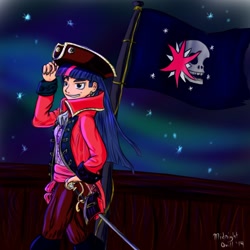 Size: 894x894 | Tagged: safe, artist:m_d_quill, derpibooru import, twilight sparkle, human, humanized, pirate, ponies are scurvy, solo