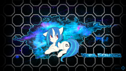 Size: 2732x1536 | Tagged: safe, artist:jamesg2498, artist:shelmo69, derpibooru import, edit, dj pon-3, vinyl scratch, pony, unicorn, female, lying down, mare, space, vector, wallpaper, wallpaper edit