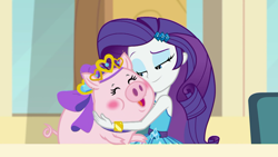 Size: 1920x1080 | Tagged: safe, screencap, rarity, pig, better together, equestria girls, a queen of clubs