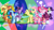 Size: 1920x1080 | Tagged: safe, artist:jbond, derpibooru import, applejack, fluttershy, pinkie pie, rainbow dash, rarity, twilight sparkle, earth pony, pegasus, pony, unicorn, the best night ever, 16:9, 1920x1080, clothes, cowboy hat, dress, female, gala dress, hat, mane six, mare, wallpaper