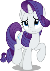 Size: 7099x10126 | Tagged: safe, artist:chrzanek97, rarity, pony, unicorn, the saddle row review, .svg available, absurd resolution, female, mare, raised hoof, sad, simple background, solo, transparent background, vector