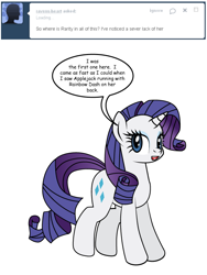 Size: 600x800 | Tagged: safe, artist:dekomaru, rarity, pony, unicorn, ask, solo, tumblr, tumblr:ask twixie