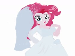 Size: 1280x960 | Tagged: safe, pinkie pie, equestria girls, blue eyes, clothes, drawing, female, pink hair, pink skin