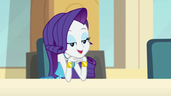 Size: 1280x720 | Tagged: safe, screencap, rarity, better together, equestria girls, a queen of clubs, lidded eyes, solo