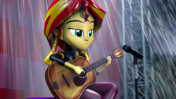 Size: 1920x1080 | Tagged: safe, artist:kyloren2000, sunset shimmer, better together, equestria girls, let it rain, 3d, guitar, musical instrument, scene interpretation, source filmmaker