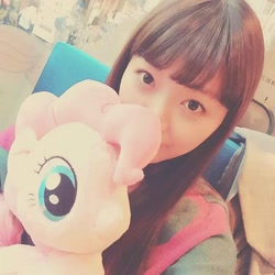 Size: 640x640 | Tagged: safe, artist:onlyfactory, pinkie pie, human, bootleg, irl, irl human, japan, photo, plushie, suzuko mimori