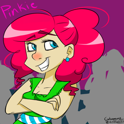 Size: 4000x4000 | Tagged: safe, artist:adroitart, pinkie pie, human, humanized, solo