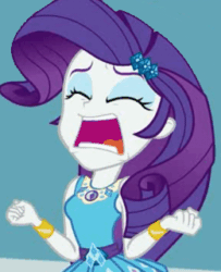 Size: 260x320 | Tagged: safe, edit, screencap, rarity, better together, display of affection, equestria girls, animated, bracelet, breasts, clothes, crying, dress, female, geode of shielding, jewelry, magical geodes, marshmelodrama, out of context, rarity being rarity