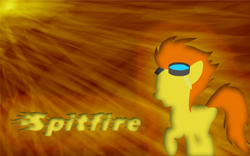 Size: 2560x1600 | Tagged: safe, artist:elqwerty, derpibooru import, spitfire, pegasus, pony, female, fire, goggles, mare, minimalist, raised hoof, solo, vector, wallpaper