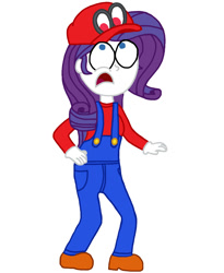 Size: 840x1024 | Tagged: safe, artist:jamesawilliams1996, rarity, pony, unicorn, halloween costume, shocked, shocked expression, super mario bros., super mario odyssey