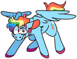 Size: 1280x993 | Tagged: safe, artist:ghoul--doodle, derpibooru import, rainbow dash, pegasus, pony, freckles, grin, simple background, smiling, solo, transparent background