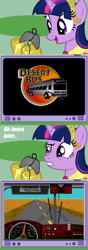 Size: 563x1599 | Tagged: safe, derpibooru import, twilight sparkle, twilight sparkle (alicorn), alicorn, pony, desert bus, exploitable meme, female, gamer twi, mare, meme, obligatory pony, tv meme