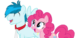 Size: 1296x656 | Tagged: safe, pinkie pie, thunderbass, equestria girls, equestria girls ponified, happy, pinkiebass, ponified, shipping