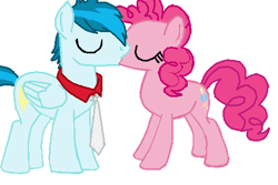 Size: 483x322 | Tagged: safe, pinkie pie, thunderbass, equestria girls, base used, equestria girls ponified, female, kissing, love, male, pinkiebass, ponified, shipping, straight