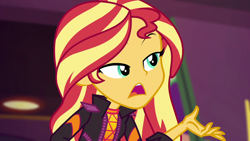 Size: 1920x1080 | Tagged: safe, screencap, sunset shimmer, better together, equestria girls, sunset's backstage pass!, music festival outfit, solo