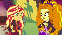 Size: 1920x1080 | Tagged: safe, screencap, adagio dazzle, sunset shimmer, better together, equestria girls, sunset's backstage pass!