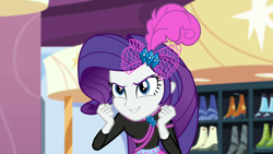 Size: 1280x720 | Tagged: safe, screencap, rarity, better together, display of affection, equestria girls, solo