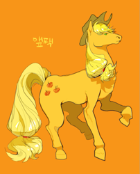 Size: 599x741 | Tagged: safe, artist:pigeon666, applejack, earth pony, pony, female, mare, serious, solo