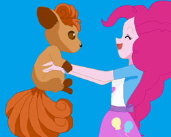 Size: 586x468 | Tagged: safe, artist:elmarcosluckydel96, artist:quinnbases, pinkie pie, equestria girls, crossover, pokémon, vulpix