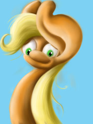 Size: 1800x2400 | Tagged: safe, artist:quantumpinkie, applejack, earth pony, pony, female, impossibly large ears, mare, painting