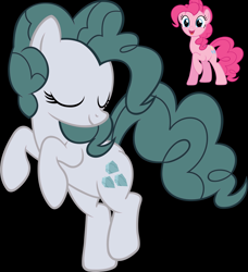 Size: 1024x1121 | Tagged: safe, artist:cadancefayle, artist:estories, edit, cloudy quartz, pinkie pie, earth pony, pony, alternate hairstyle, recolor, solo