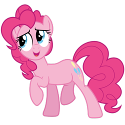 Size: 1280x1280 | Tagged: safe, artist:reginault, pinkie pie, earth pony, pony, .svg available, raised leg, simple background, solo, transparent background, vector