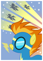 Size: 2135x3000 | Tagged: safe, artist:brony-works, derpibooru import, spitfire, pony, high res, solo, wonderbolts poster