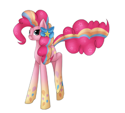 Size: 3499x3157 | Tagged: safe, artist:midfire, pinkie pie, earth pony, pony, rainbow power, simple background, solo, transparent background