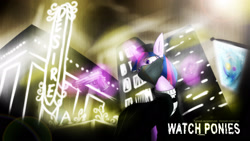 Size: 2496x1404 | Tagged: safe, artist:maiah, derpibooru import, twilight sparkle, gun, parody, solo, watch dogs