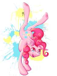 Size: 1200x1600 | Tagged: safe, artist:awkwardlyanonymous, pinkie pie, earth pony, pony, female, mare, pink coat, pink mane, simple background, solo, transparent background