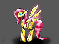 Size: 1600x1200 | Tagged: safe, artist:infernal69, fluttershy, pegasus, pony, robot, robot pony, flutterbot, solo