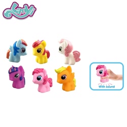 Size: 800x800 | Tagged: safe, derpibooru import, apple bloom, applejack, pinkie pie, rainbow dash, scootaloo, sweetie belle, twilight sparkle, twilight sparkle (alicorn), alicorn, earth pony, pegasus, pony, bootleg, fash'ems, flapplejack, race swap, recolor, toy