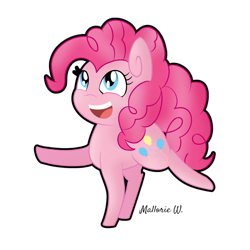 Size: 3000x3000 | Tagged: safe, artist:holiday252, pinkie pie, earth pony, pony, :d, simple background, solo