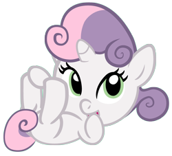 Size: 3520x3200 | Tagged: safe, artist:beavernator, artist:carnifex, sweetie belle, pony, unicorn, baby, baby belle, baby pony, cute, diasweetes, foal, hoof sucking, simple background, solo, transparent background, vector