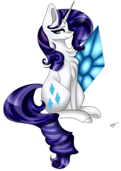 Size: 2780x3922 | Tagged: safe, artist:cat-chai, rarity, pony, unicorn, chest fluff, high res, simple background, sitting, solo, transparent background