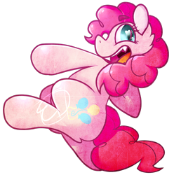 Size: 962x969 | Tagged: safe, artist:equipdimensions, pinkie pie, earth pony, pony, fangs, female, heart eyes, mare, simple background, solo, transparent background, wingding eyes