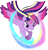 Size: 6292x6500 | Tagged: safe, artist:theshadowstone, derpibooru import, twilight sparkle, twilight sparkle (alicorn), alicorn, pony, twilight's kingdom, absurd resolution, female, glowing horn, hoers, mare, older, rainbow power, solo